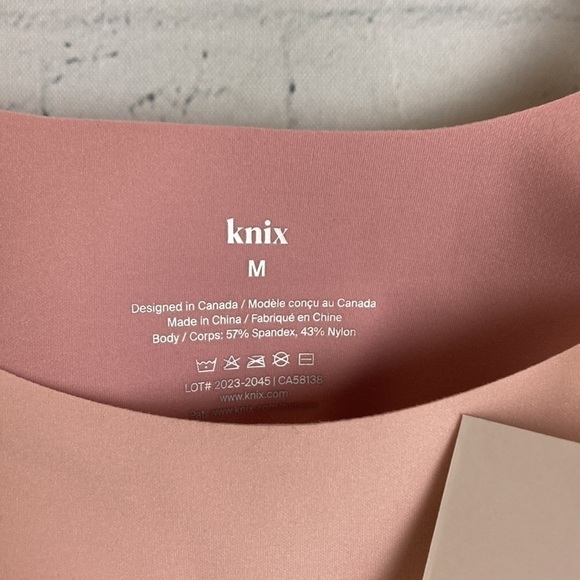 Knix Revolution Adjustable Pullover Bra Sz M Rose Water Baby Pink Everyday Bra - Picture 6 of 15
